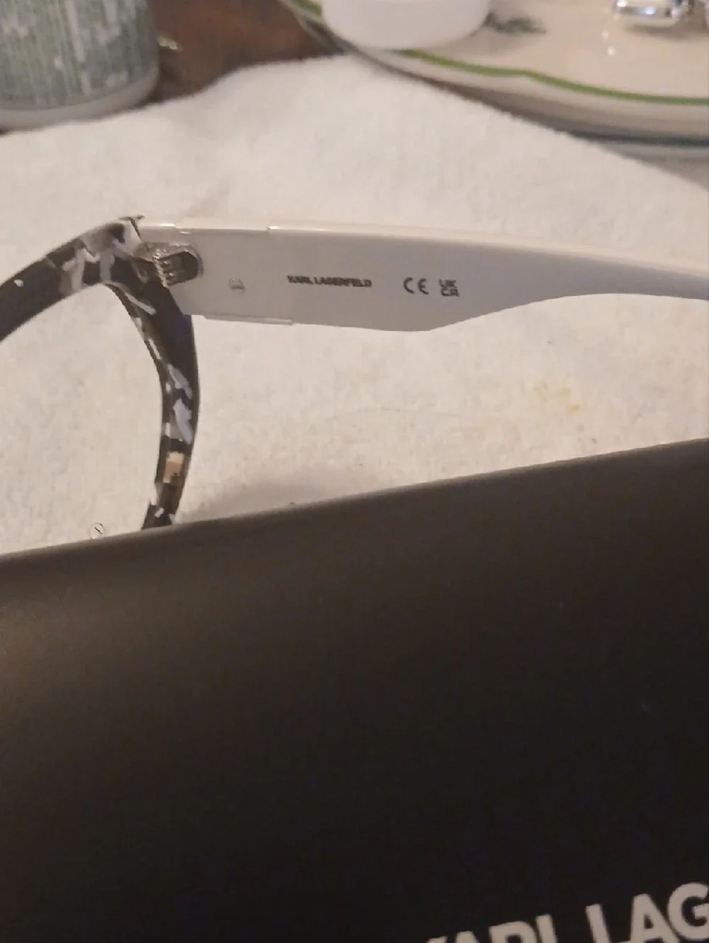 Karl Lagerfeld Women's Cat-Eye Glasses in Black & White Tortoise